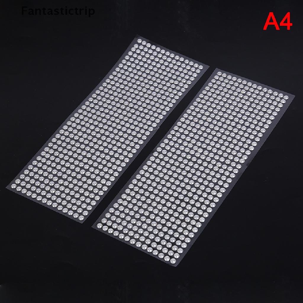 [Hàng mới về] Set 2 tờ miếng dán ngọc trai giả 3D trang điểm lông mày/cơ thể tự dính thời trang