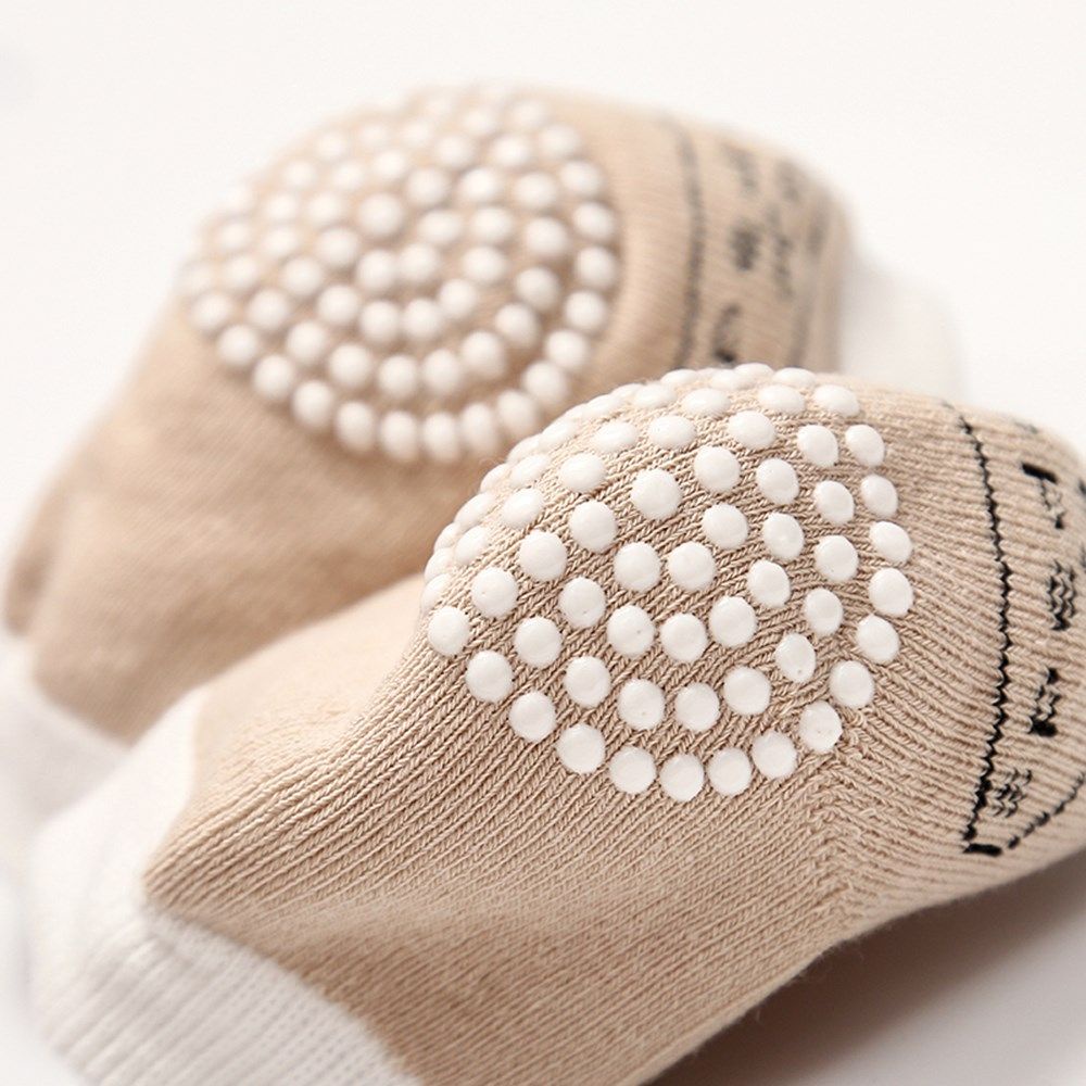 Cặp miếng đệm bảo vệ đầu gối/ khuỷu tay lưới cotton thoáng khí dày dặn chống trượt giữ ấm nhiều màu cho bé tập bò