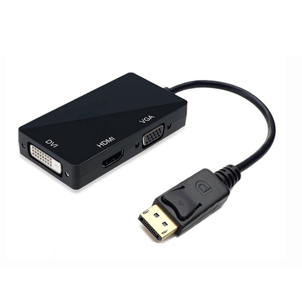 AUGUSTINE with Audio Passive Adapter Male to Female Video Cables Converter HDMI+VGA+DVI 4 in 1 Displayport  to HDMI Digital Cables HDMI Dual Link Displayport Male Audio Cable/Multicolor