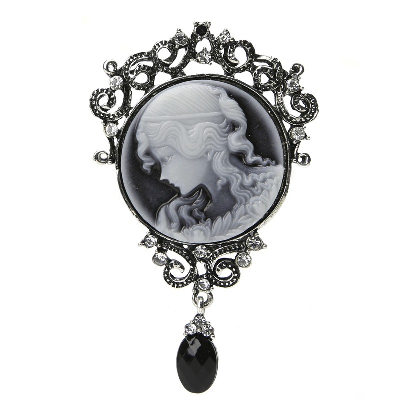 king Elegant Women Lady Jewelry Antique Vintage Victorian Cameo Brooch Pin Pendant