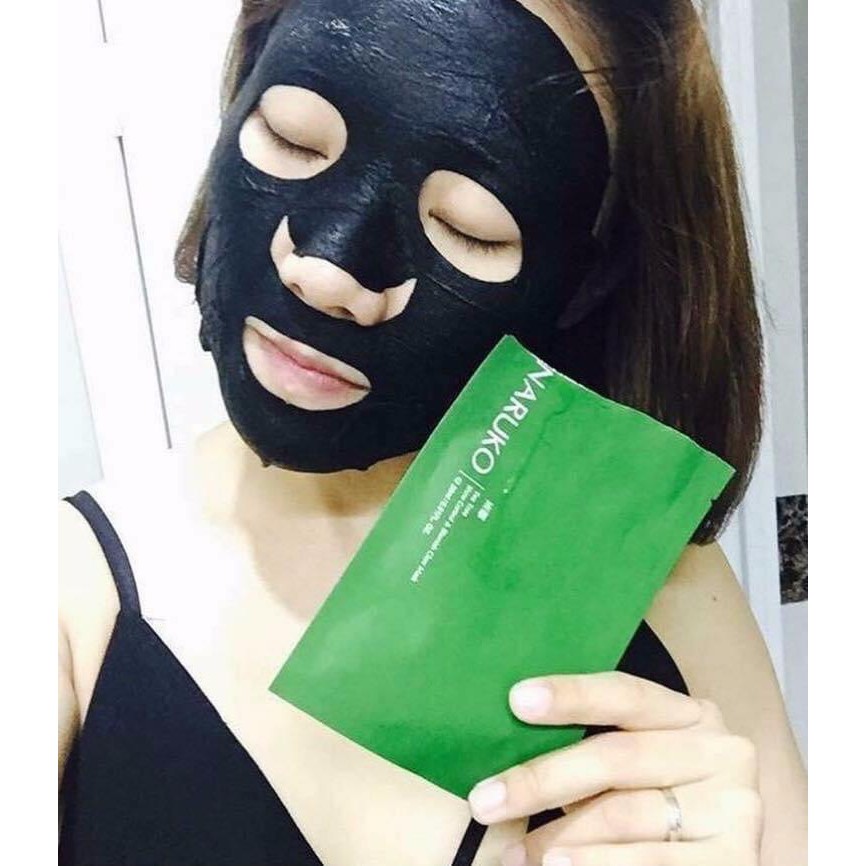 (NHẬP KHẨU CHÍNH HÃNG) Mặt nạ giấy tràm trà  Naruko Tea Tree Shine Control & Blemish Clear Mask