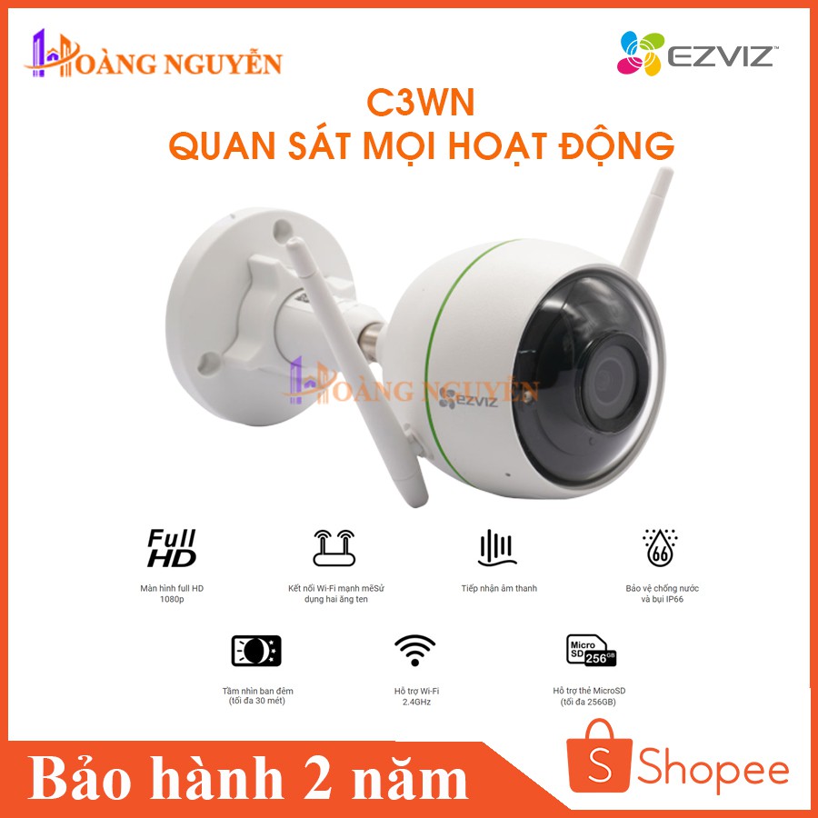[NHÀ PHÂN PHỐI] Camera IP Wifi Ezviz CS-CV310 C3WN 2Mp Full HD1080P - Camera Wifi Ngoài Trời - Tầm Nhìn Ban Đêm 30m | BigBuy360 - bigbuy360.vn
