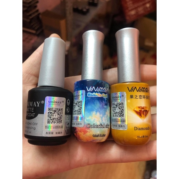 Base top Vinimay - Top bóng, cứng móng, kiềm dầu, top giọt sương, top lì, top loang, phá gel Vinimay