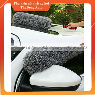 CHỔI LAU XE Ô TÔ NANO 360 ĐỘ - SỢI TỔNG HỢP QUANG DẦU POLIME - CHẤT LIỆU BÔNG MỊN - PHỦI BỤI VỚI CÁC SỢI LAU MỀM MẠI