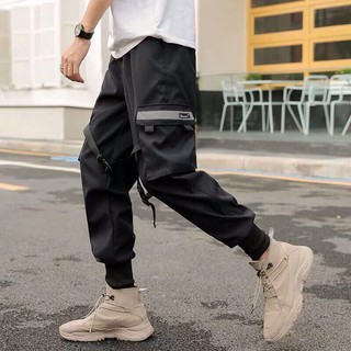 Quần jogger kaki túi hộp phản quang unisex