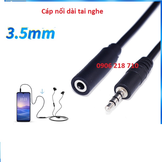 Cáp nối dài loa, tai nghe 3,5 mm 1,5m/3m/5m/10m cao cấp