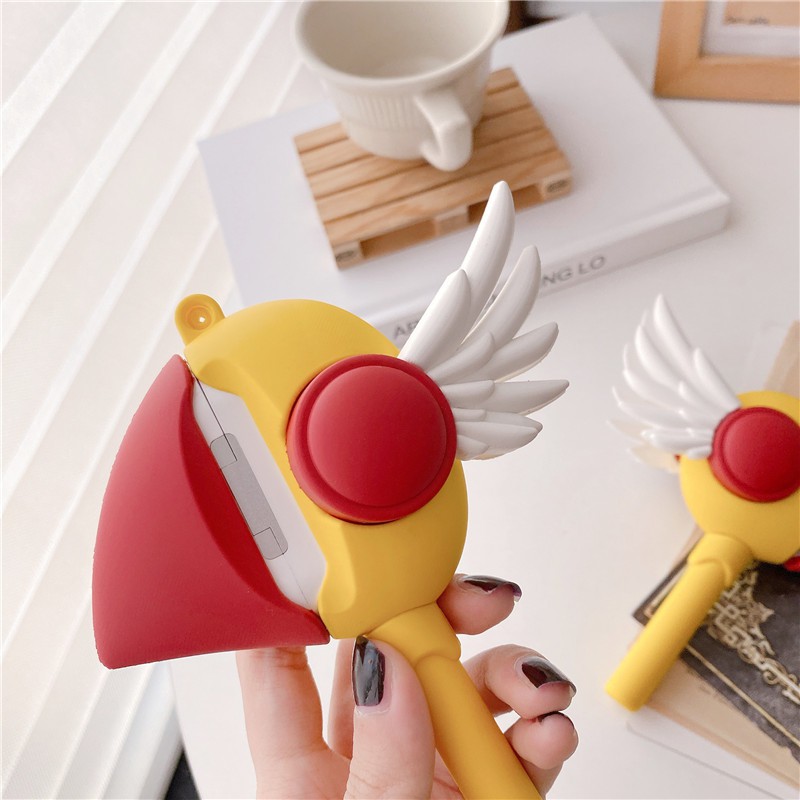 Ốp hộp sạc tai nghe Bluetooth silicon mềm họa tiết Sakura thích hợp cho AirPods Pro Airpods 1/2