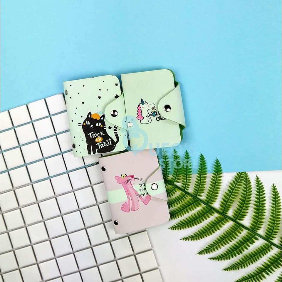 Ví da cầm tay đựng card nhiều mẫu đáng yêu: heo hồng, hoa, cây, mèo ...