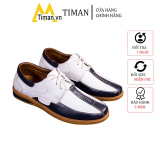 Giày da nam cao cấp thiết kế cao cổ phong cách công sở hàn quốc màu nâu đẹp bảo hành 5 năm NK41 TIMAN