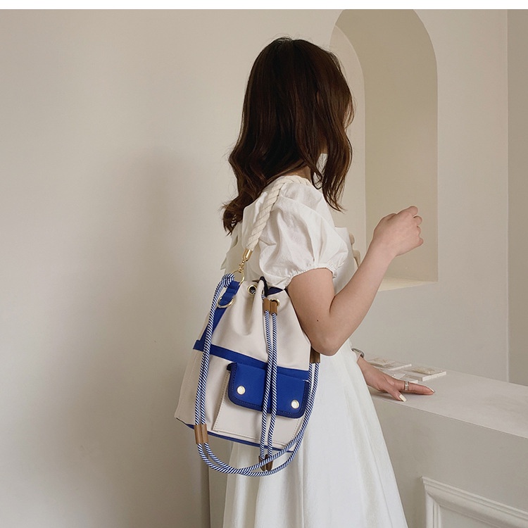 Túi Đeo Vai Màu Sắc Tương Phản Cỡ Lớn Thời Trang Cho Nữ