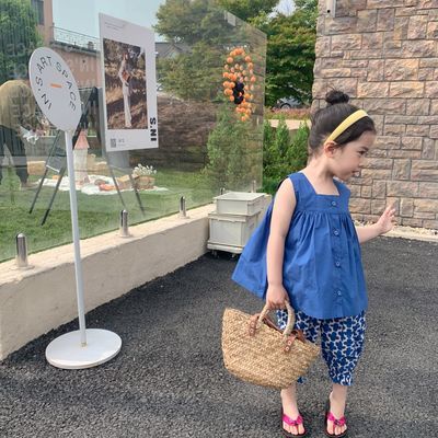 [Thanh Toán Tiền Mặc Vào Mùa Hè] Bộ Áo Ghi Lê Mỏng Phong Cách Phương Tây Kèm Quần Bud Cho Bé Gái 8 Tuổi