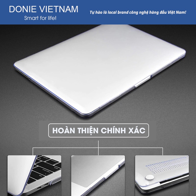 Ốp Cho Macbook trong suốt Donie cao cấp chống xước chống va đập air m1,pro m1 13/14/15/16 inch M03