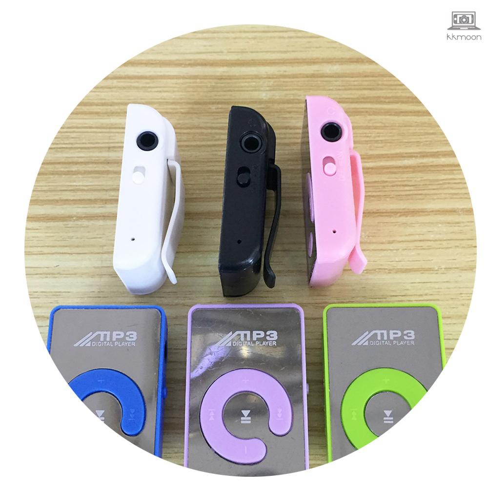 Mini Mirror Clip MP3 Player Portable Fashion Sport USB Digital Music Player Micro SD TF Card Media Player