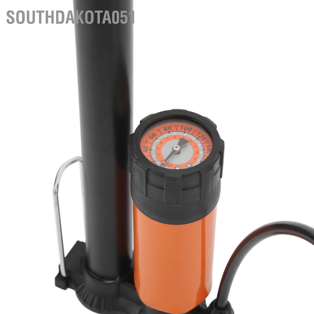 [Hàng HOT] Bơm xe đạp xe máy Di Động dùng tay Kèm Đồng hồ đo áp suất Tiện Dụng【Southdakota051】