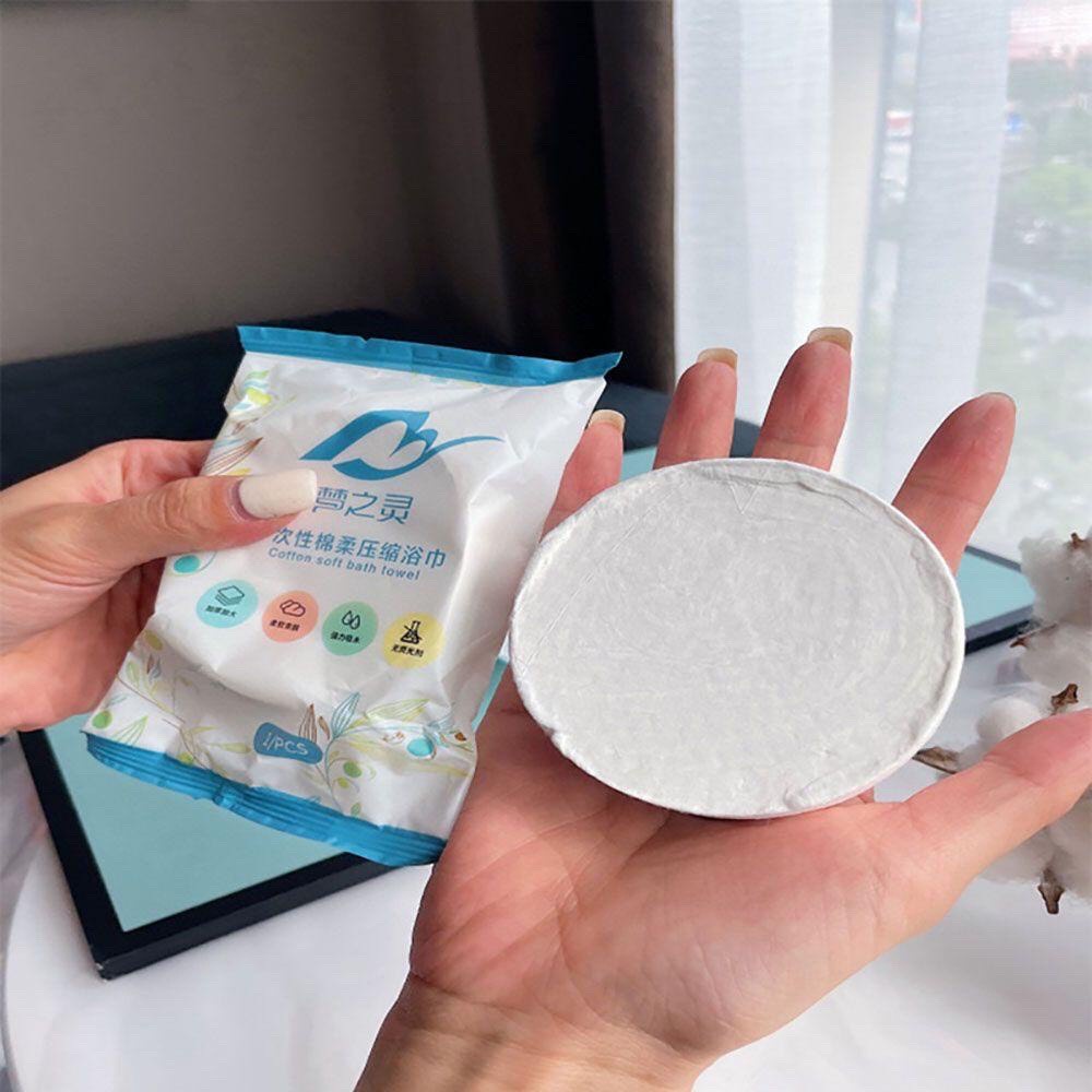 Khăn tắm Cotton du lịch dạng nén dụng 1 lần tiện lợi