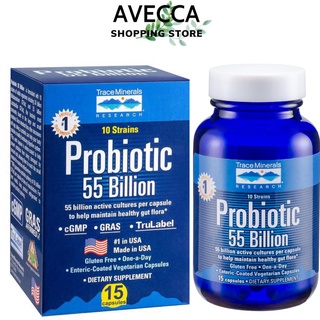 Thực Phẩm Chức Năng Men Vi Sinh Giúp Hỗ Trợ Tiêu Hóa Probiotic 55 Billion (15 Viên/ Hộp)- TRACE MINERALS  RESEARCH