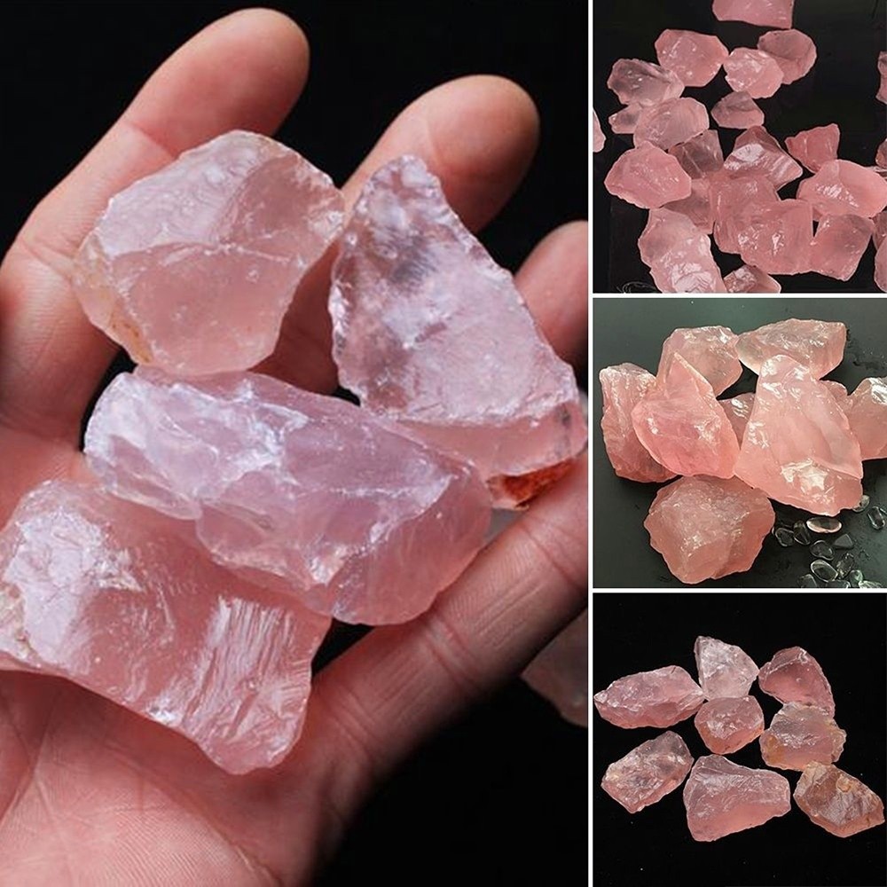 1 viên đá thạch anh tự nhiên màu hồng