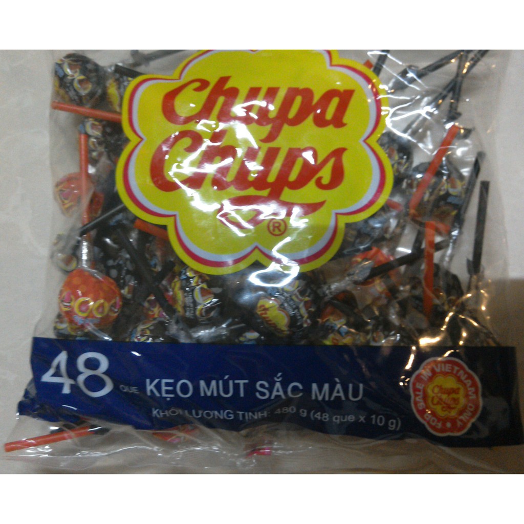 1 gói kẹo mút chupa chups vị coca 48 que