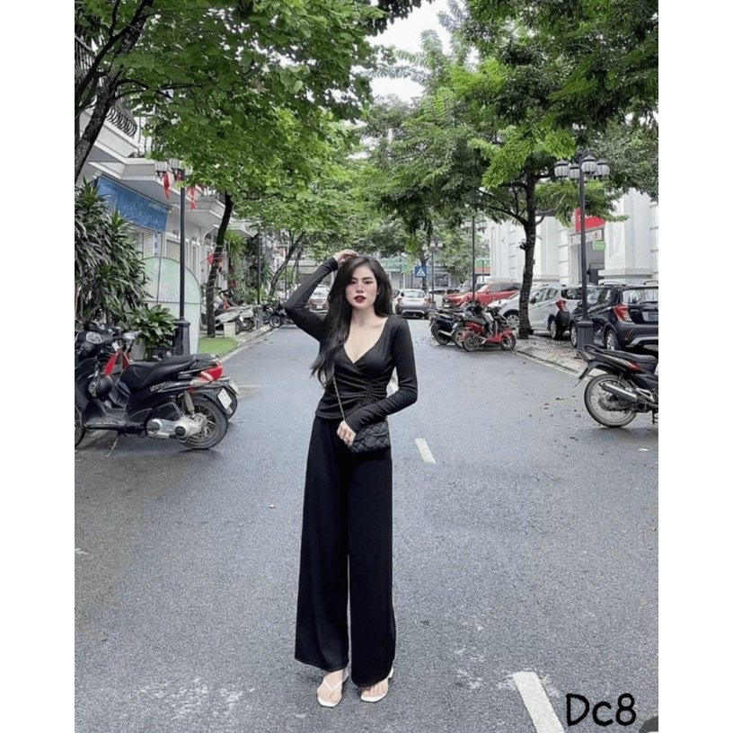 (Free ship) Sale Lớn Sét Thun Gân Hack Dáng Cổ Y Siêu Xinh UP HHP Fashion