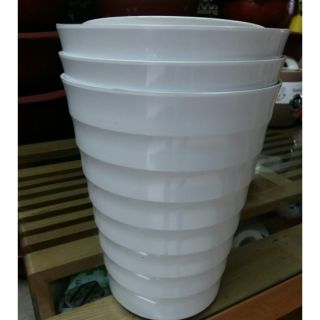 [RẺ]  chậu trắng tròn cao đường kính rộng 20cm cao 22cm ĐẸP, chất.