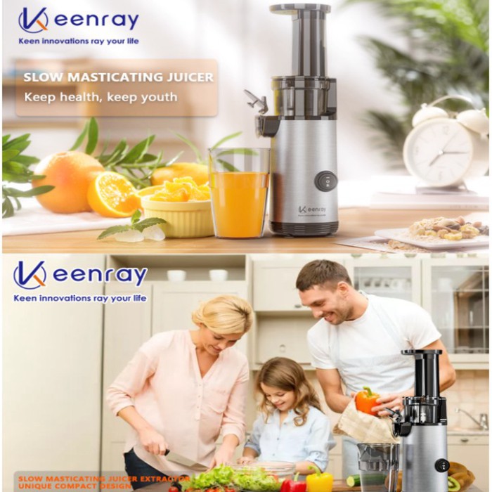 Sản Phẩm Máy ép trái cây tốc độ chậm cầm tay, thương hiệu cao cấp Keenray EL10, công suất 130W, hai chiều quay chống kẹt