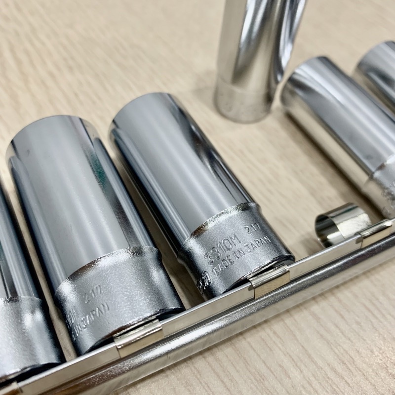 Bộ khẩu dài 3/8 chống trầy ốc Koken Nhật gồm 12 cỡ từ 8-19mm RS3310M/12 - Made in Japan - Tuýp dài 55mm