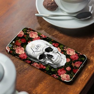 Skin dán iphone đầu lâu hoa