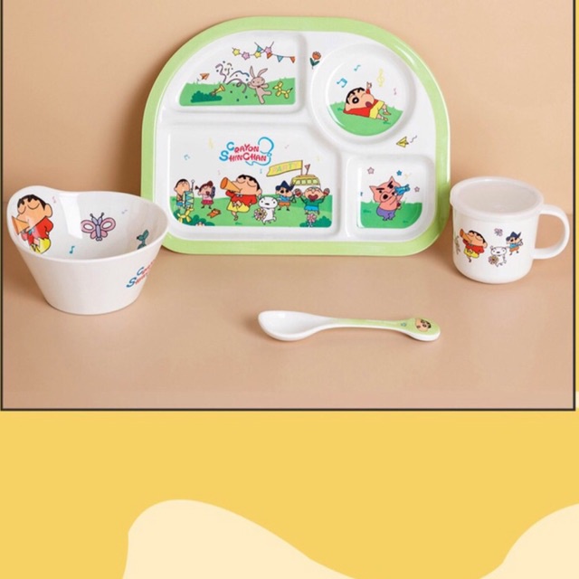 Bộ bát đĩa hình Shin cậu bé bút chì dành trẻ em