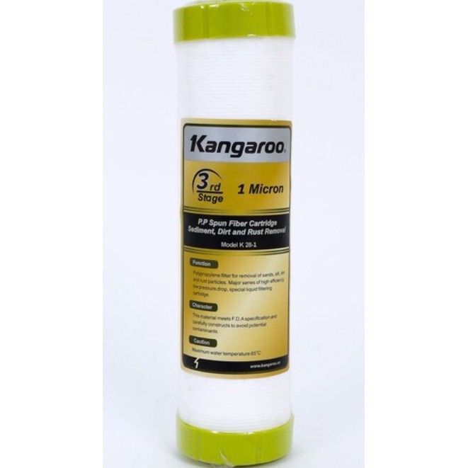 Bộ Lõi Lọc Nước Số 1,2,3 Kangaroo (HÀNG CHÍNH HÃNG 100%),thay thế tất cả máy lọc nước.RO