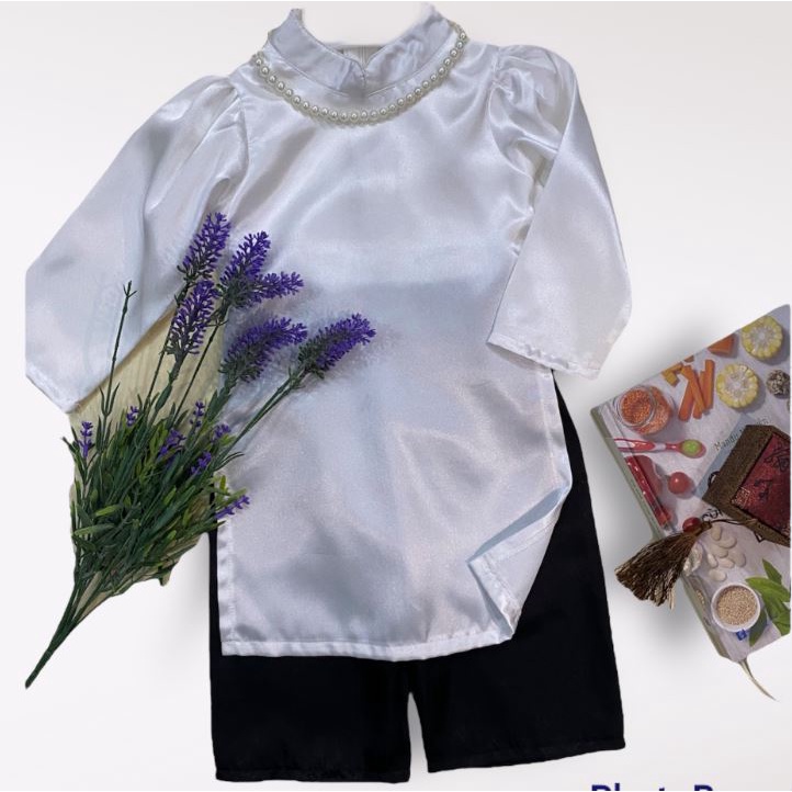 Bộ quần áo dài bé gái trắng đen 8-28kg Angel Baby Thời Trang Thiết Kế