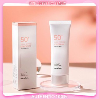 Kem chống nắng nâng tone hàn quốc / Kem Chống Nắng Karadium  Snail Repair Sun Cream SPF 50+ PA+++ 70mL