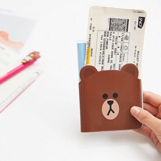 Passport cover con gấu brown - Line friend