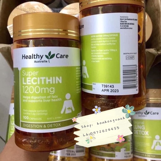 Mầm Đậu Nành Healthy Care Super Lecithin 1200mg Lọ 100 Viên Của Úc