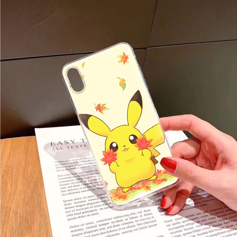 Ốp điện thoại trong suốt hình Pokemon Pikachu cho REALME 3 3I 5 5I 5S 6 6I 6S X2 XT PRO Ta18