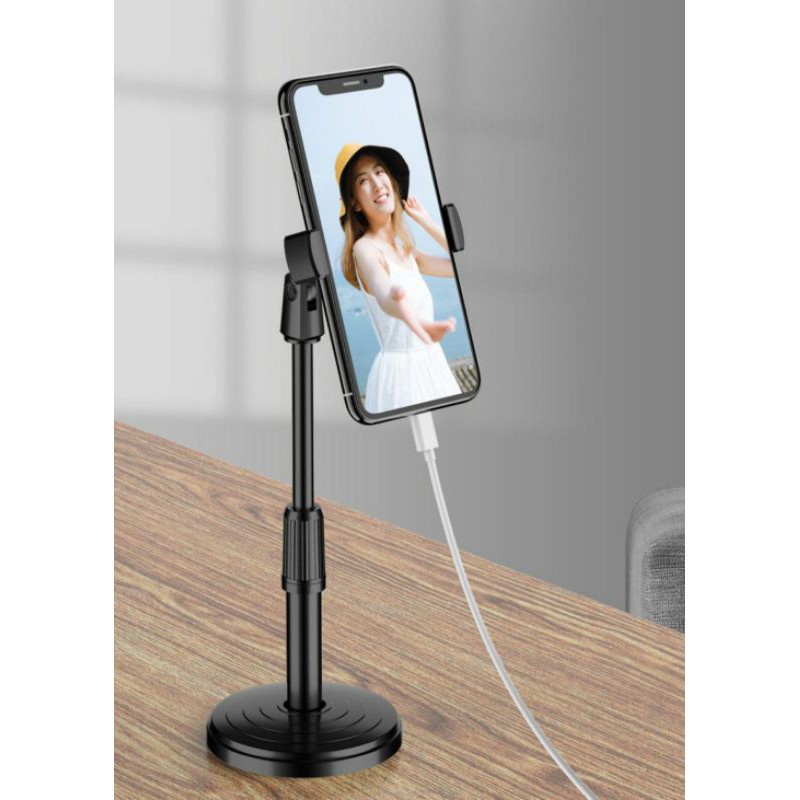 Giá đỡ điện thoại Livestream, Giá Đỡ Điện Thoại Để Bàn Kẹp Điện Thoại Livestream Xem Video Xoay 360 Độ