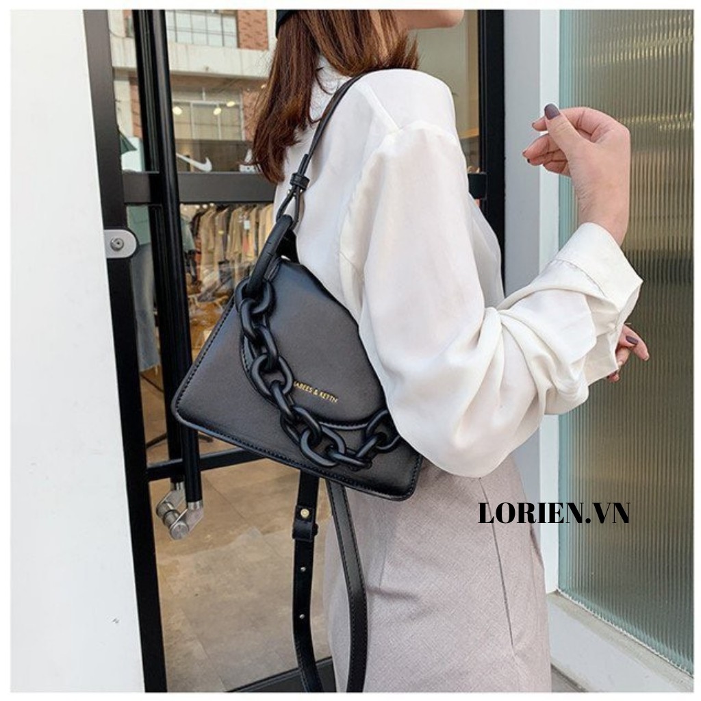 Túi xách nữ đẹp hàng quảng châu LORIEN -  TÚI ĐEO CHÉO PHONG CÁCH HÀN QUỐC MẪU HÓT quai xích thiết kế thời trang | BigBuy360 - bigbuy360.vn