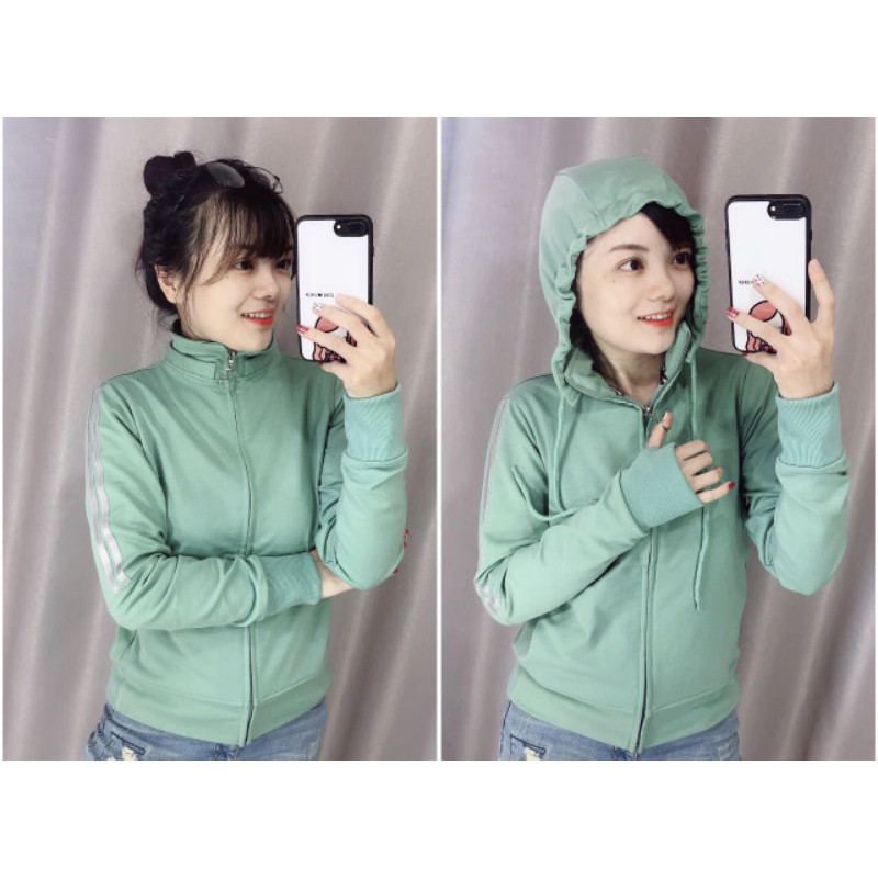 Áo khoác chống nắng nữ 6 túi, nón rời. Tay áo phối viền Phản Quang | BigBuy360 - bigbuy360.vn