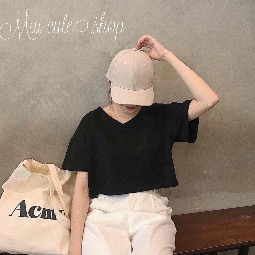 Áo Croptop CỔ TIM TRƠN 01 Nữ maicuteshop