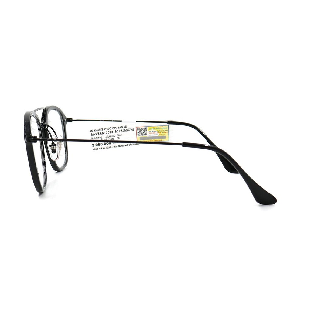 (Hàng chính hãng) Gọng kính nam nữ Rayban RB7098 5725 (50-21-145) màu sắc thời trang, thiết kế dễ đeo bảo vệ mắt