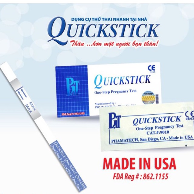 Que thử thai nhanh Quickstick (1 cái/hộp)