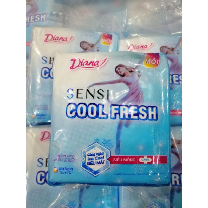 BĂNG VỆ SINH DIANA SENSI COOL FRESH SIÊU MỎNG 8MIẾNG