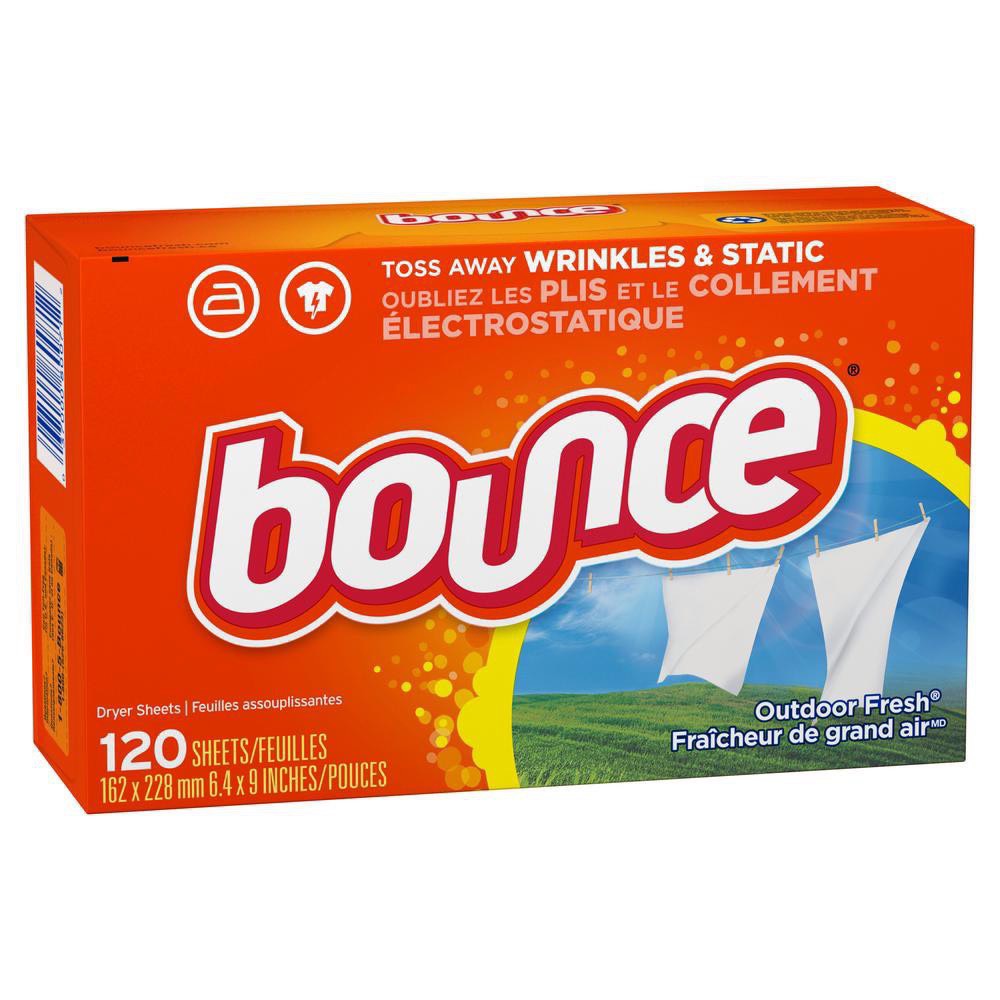 Giấy thơm quần áo Bounce hương Outdoor Fresh tươi mới, tự nhiên 80,120 Tờ - Nhập Khẩu Mỹ