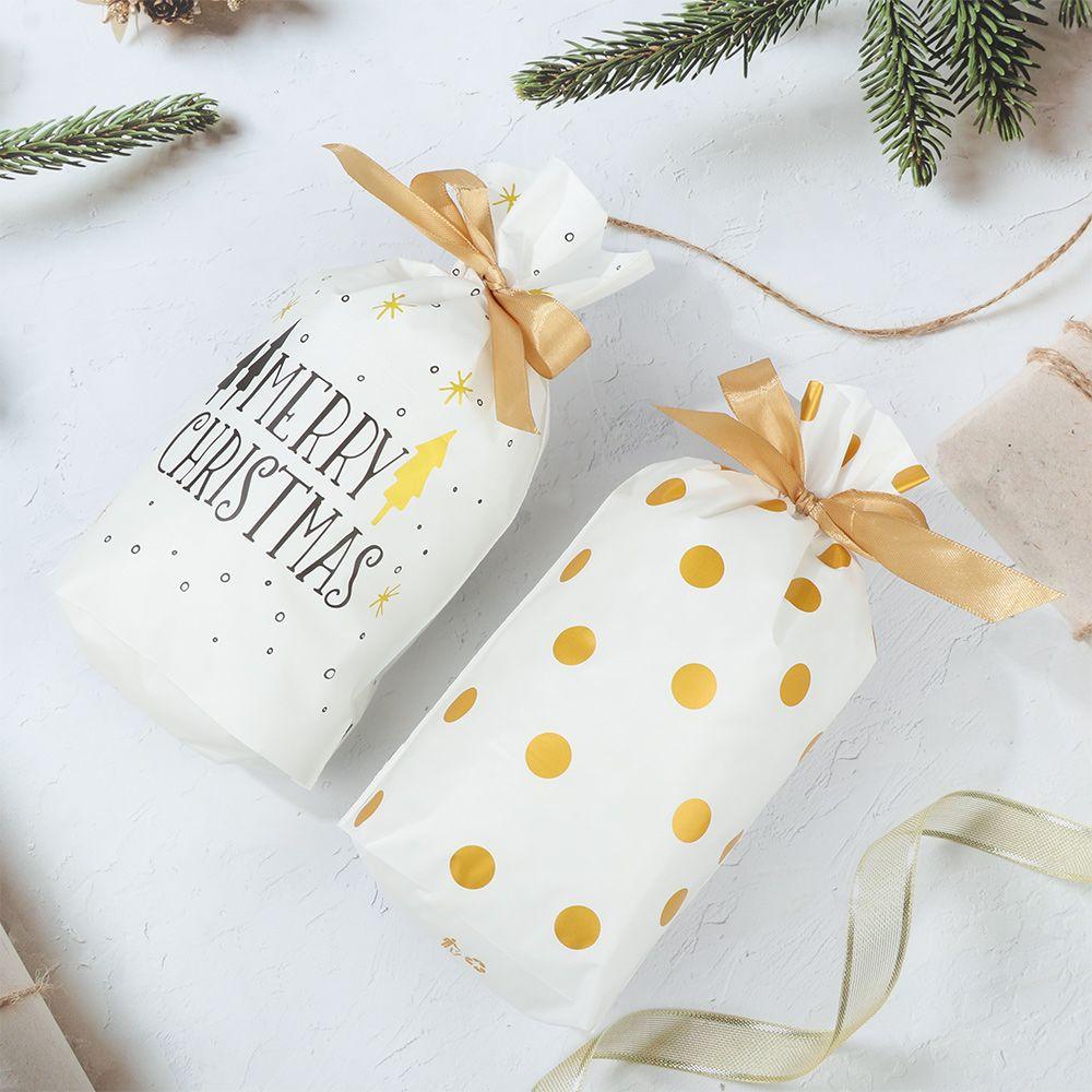 CHOOKEY Bộ 50 Túi Nhựa Đựng Bánh Quy / Kẹo / Quà Giáng Sinh Hình Tuần Lộc / Ông Già Noel