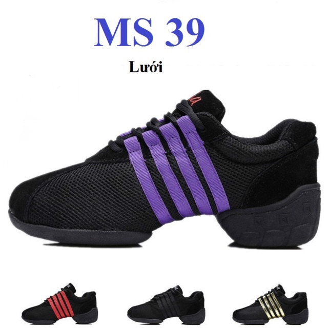 Giầy khiêu vũ; nhảy jazz; nhảy hiện đại SANSHA SIZE 40 sọc tím, SIZE 41 sọc đen