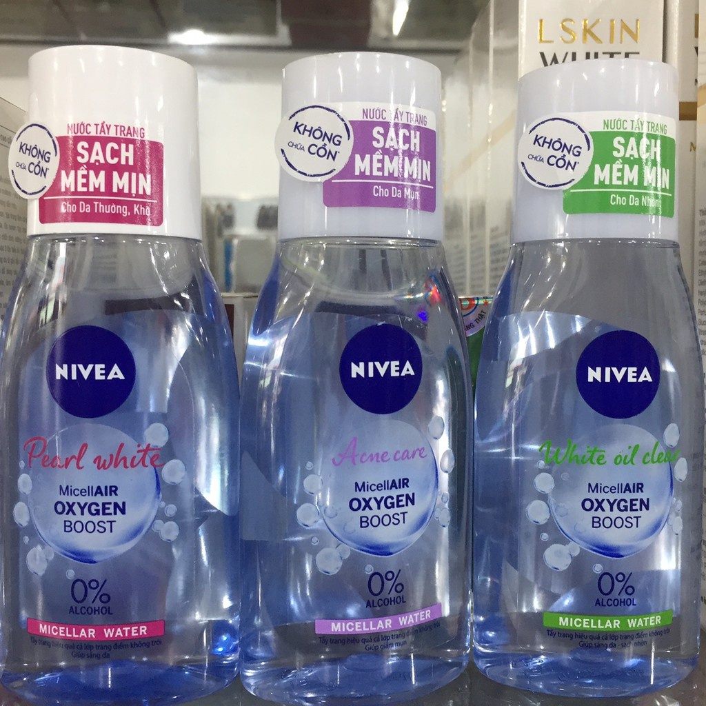 [Chính hãng]Nước tẩy trang Nivea không cồn,dịu nhẹ,lành tính an toàn cho da 200ml 125ml cho da thường da mụn da dầu