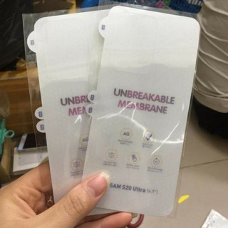 Tấm dán PPF dẻo Nhám mờ AG Samsung S20 Ultra chống vân tay.