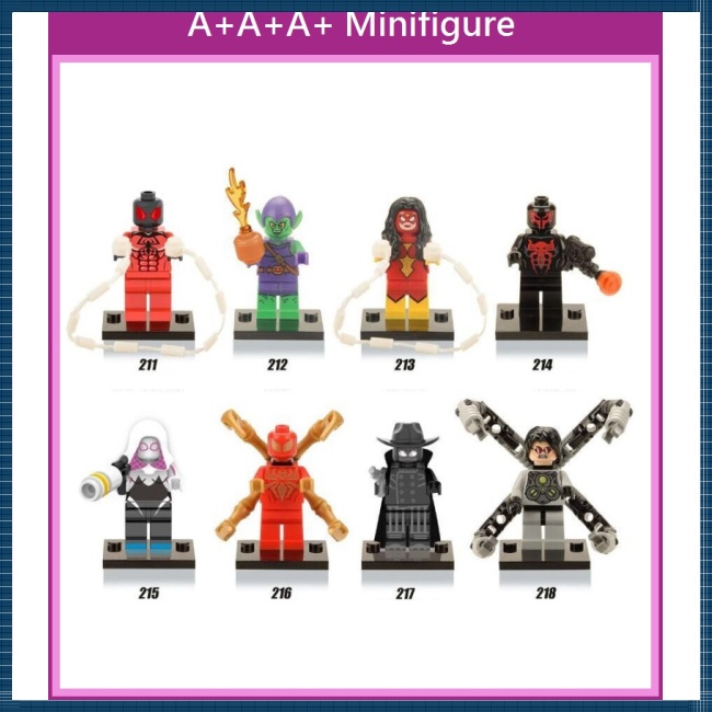 Mô Hình Lego Minifigures X0107 Siêu Anh Hùng Crimson Spider-man Doctor Strange