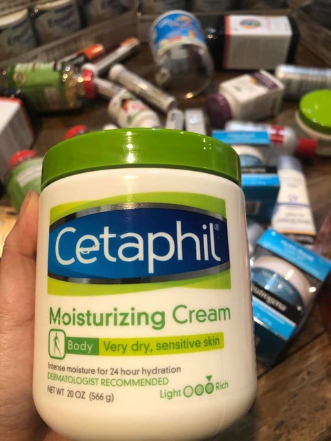 Set 2 hũ lotion cetaphil moisturizing cream 566g tặng hũ 250g date 2021