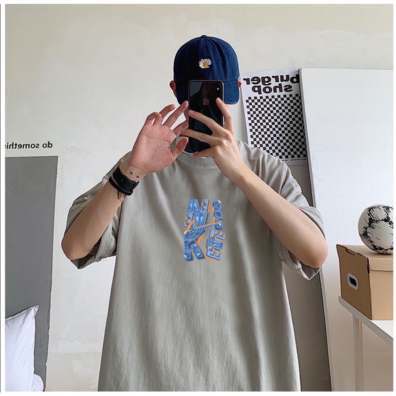 Áo thun phông nam nữ PINK tay lỡ form rộng NK Unisex