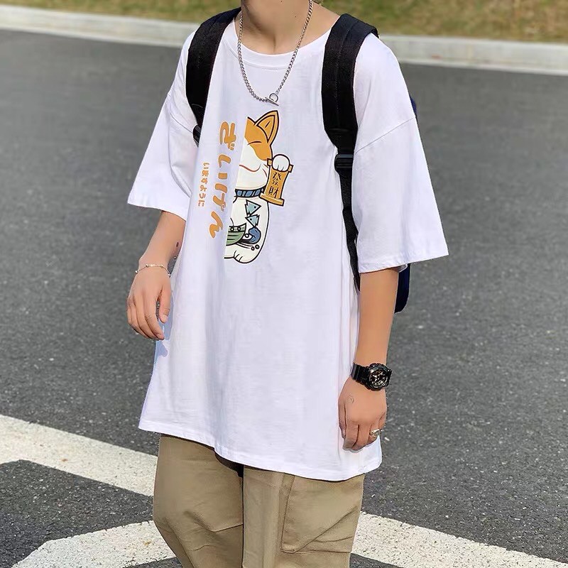 Áo phông unisex form rộng WIND oversize tay lỡ Mèo Hàn thời trang nam nữ ulzzang | BigBuy360 - bigbuy360.vn